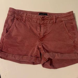 Red American Eagle shorts